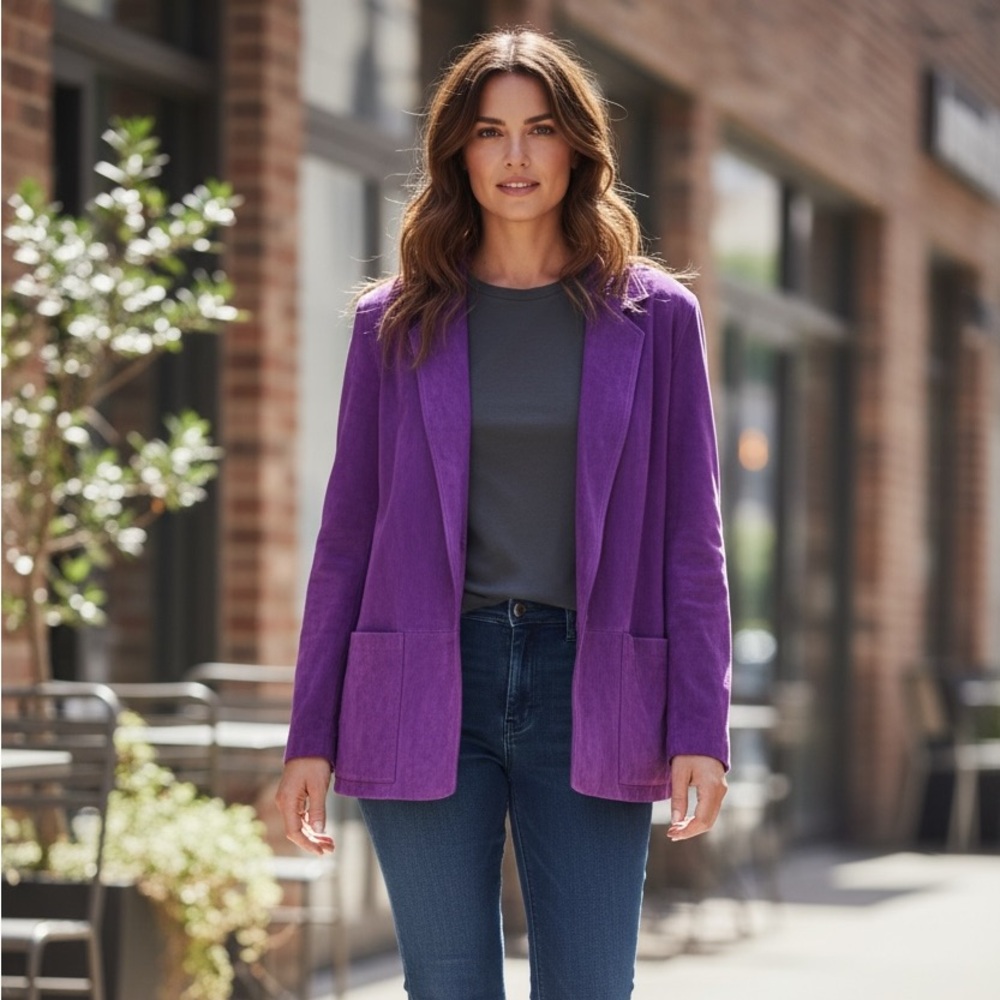 VTG Beged-Or Purple Suede Blazer 70s Boho Western 8